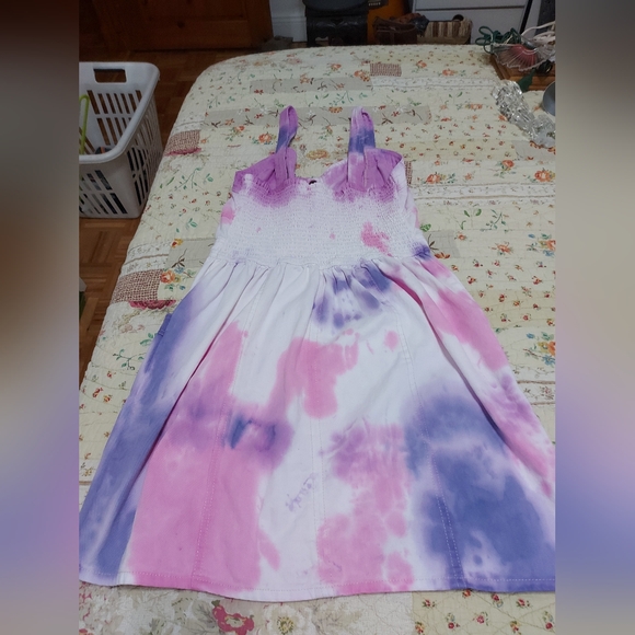 Upercycle tie dye denim dress - Picture 7 of 13